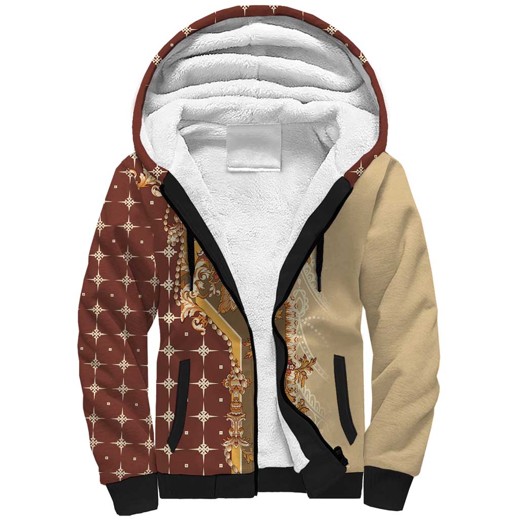 Mughal Empire Motif Unique Sherpa Hoodie