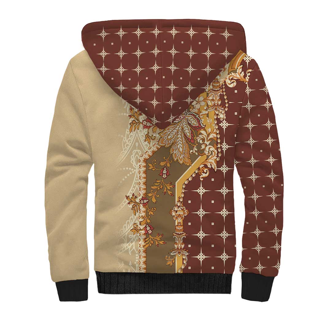 Mughal Empire Motif Unique Sherpa Hoodie
