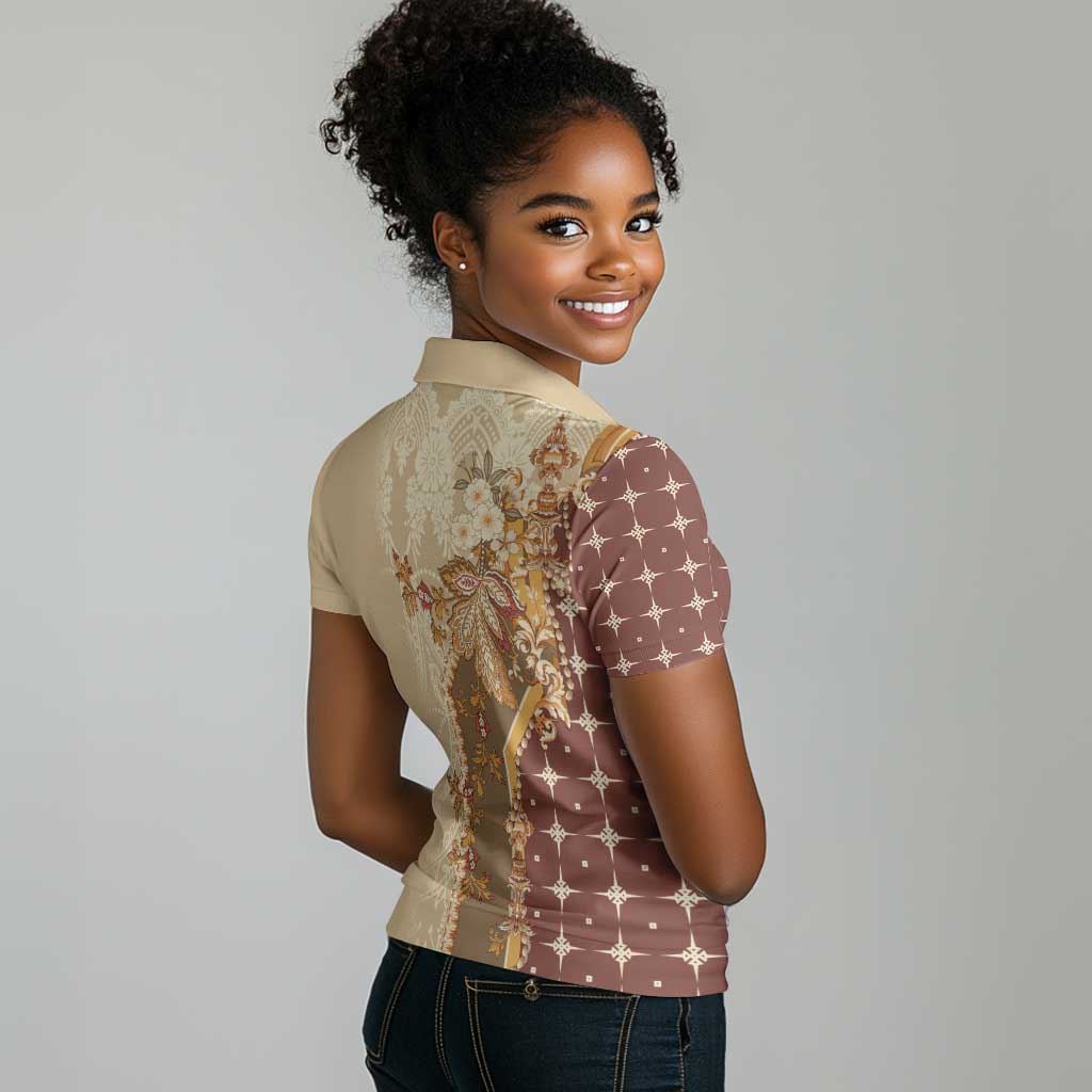 Mughal Empire Motif Unique Women Polo Shirt