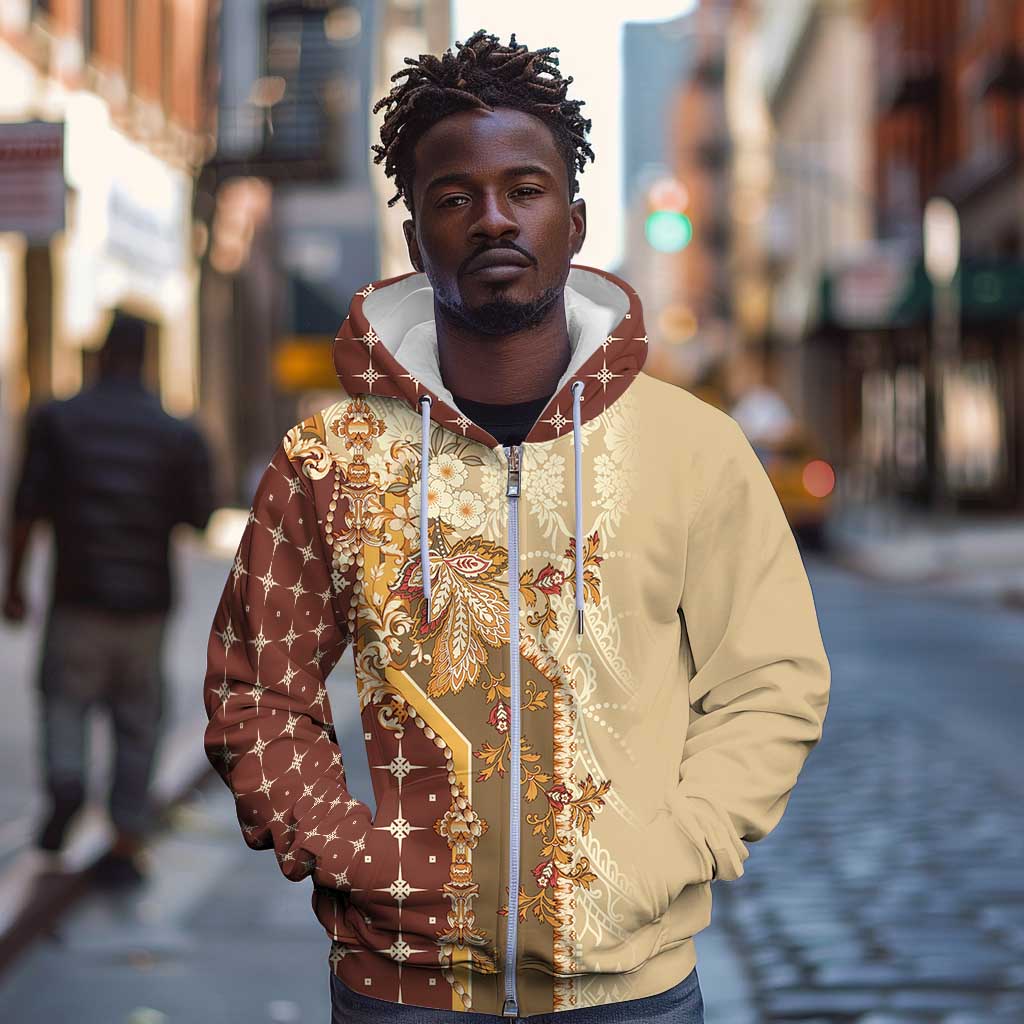 Mughal Empire Motif Unique Zip Hoodie