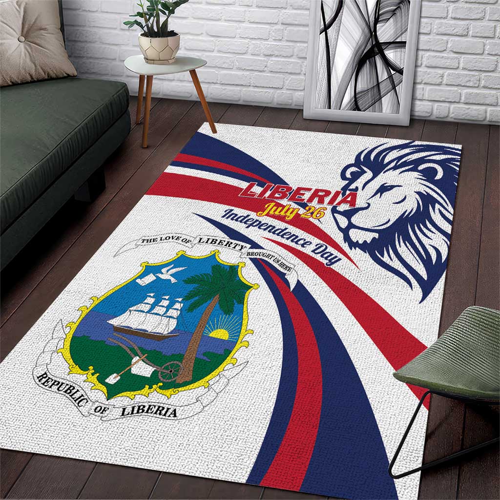 Liberia Rugs Liberia Independence Day Area Rug July 26 Lion Coat of Arms by AfricanPride