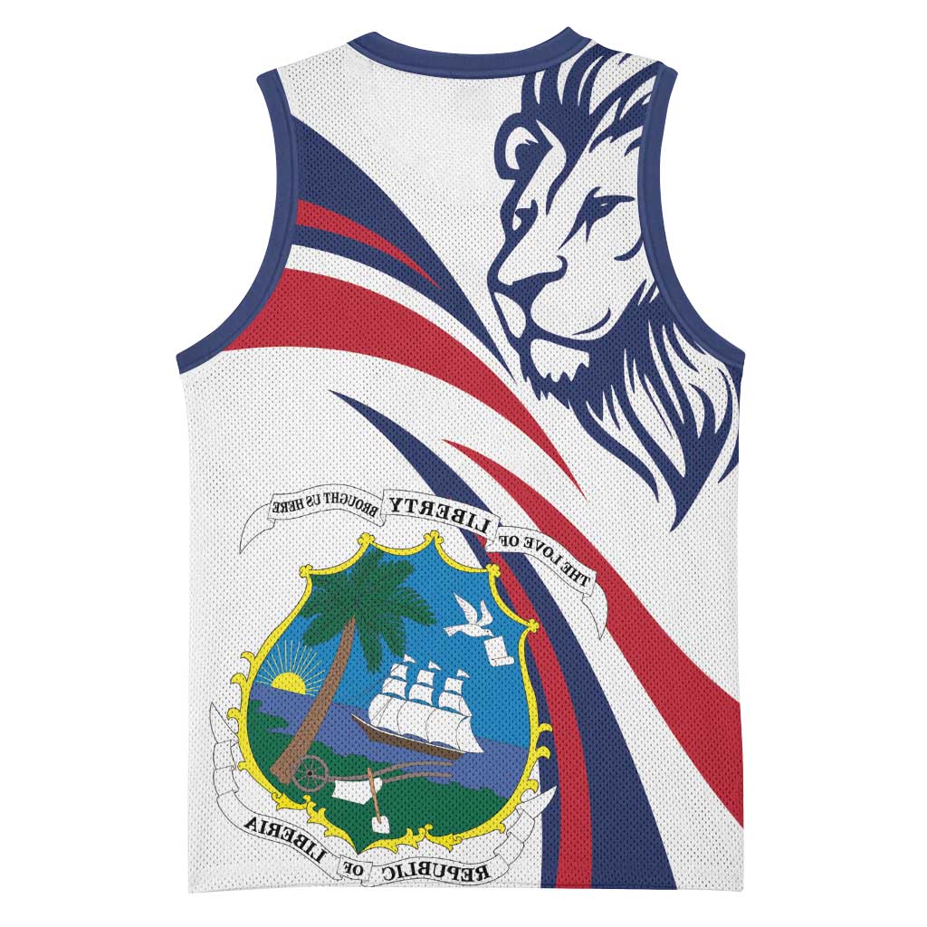 Liberia Independence Day Basketball Jersey July 26 Lion Coat of Arms - African Pride
