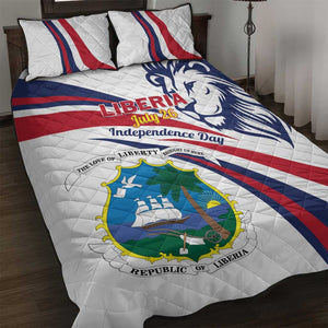 Liberia Independence Day Quilt Bed Set July 26 Lion Coat of Arms