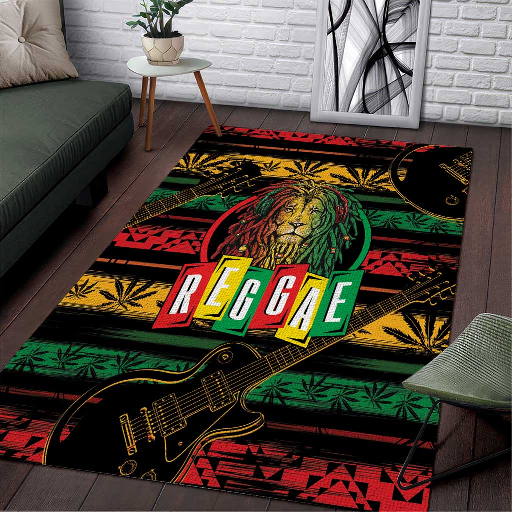 International Reggae Day Area Rug Rastafarian Lion Legend of Reggae by ...