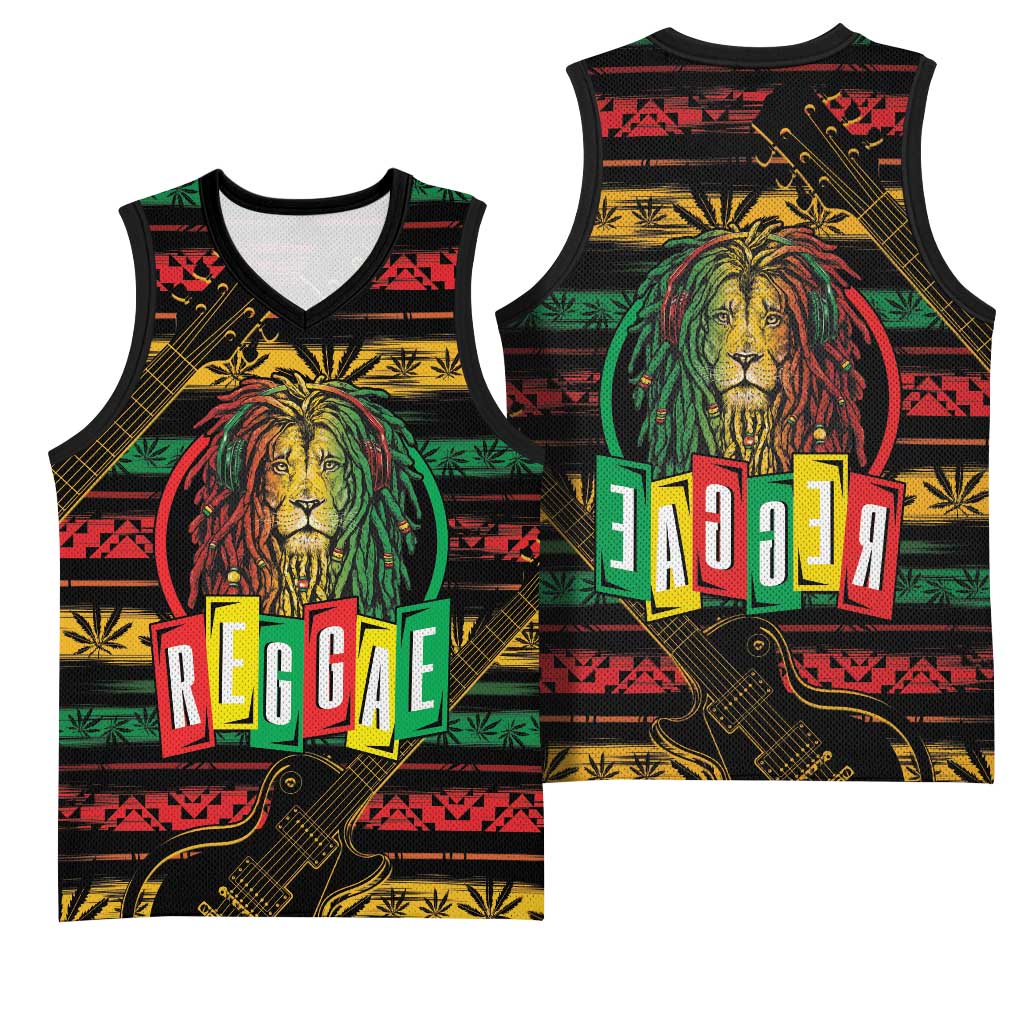 International Reggae Day Basketball Jersey Rastafarian Lion Legend of Reggae - African Pride