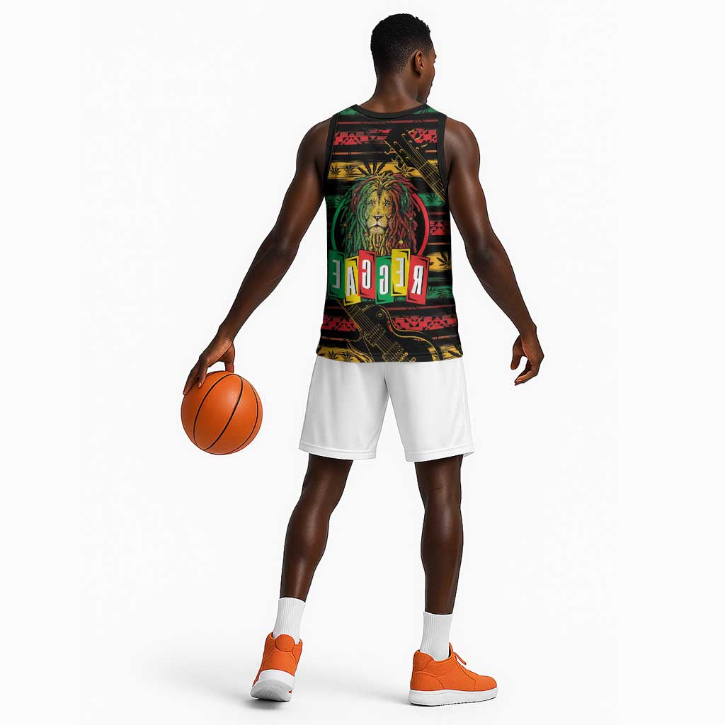 International Reggae Day Basketball Jersey Rastafarian Lion Legend of Reggae - African Pride