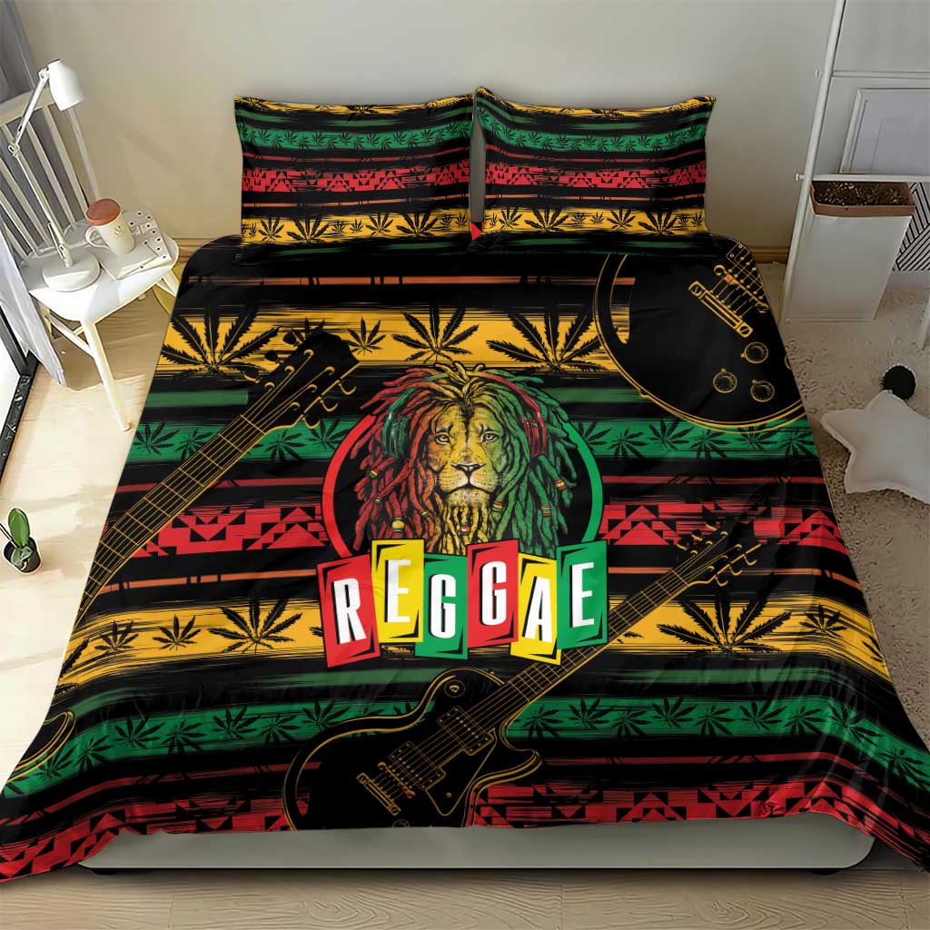 International Reggae Day Bedding Set Rastafarian Lion Legend of Reggae