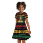 International Reggae Day Kid Short Sleeve Dress Rastafarian Lion Legend of Reggae