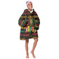 International Reggae Day KId Wearable Blanket Hoodie Rastafarian Lion Legend of Reggae
