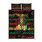 International Reggae Day Quilt Bed Set Rastafarian Lion Legend of Reggae