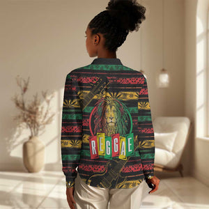 International Reggae Day Women Casual Shirt Rastafarian Lion Legend of Reggae LT01