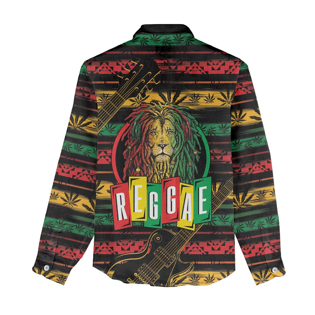 International Reggae Day Women Casual Shirt Rastafarian Lion Legend of Reggae LT01