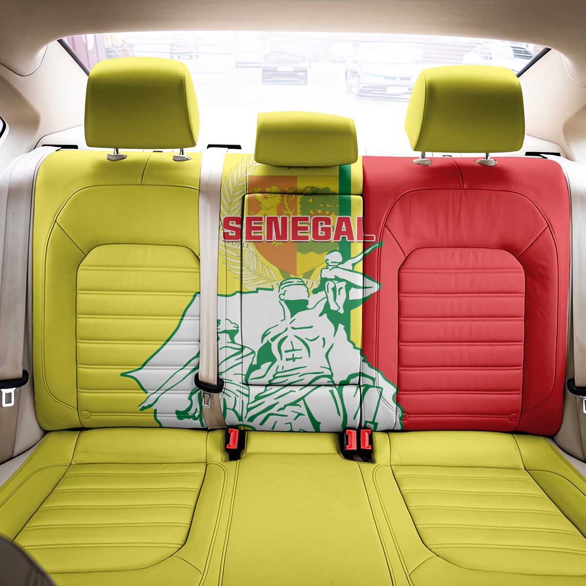 Senegal Independence Day Back Car Seat Cover - Un Peuple, Un But, Une Foi, 64th Anniversary