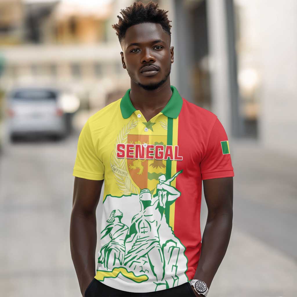 Senegal Independence Day Polo Shirt - Un Peuple, Un But, Une Foi, 64th Anniversary