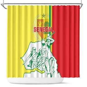 Senegal Independence Day Shower Curtain - Un Peuple, Un But, Une Foi, 64th Anniversary