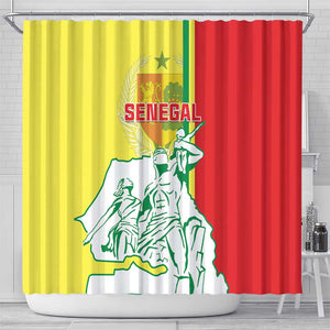 Senegal Independence Day Shower Curtain - Un Peuple, Un But, Une Foi, 64th Anniversary