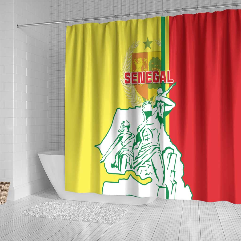 Senegal Independence Day Shower Curtain - Un Peuple, Un But, Une Foi, 64th Anniversary