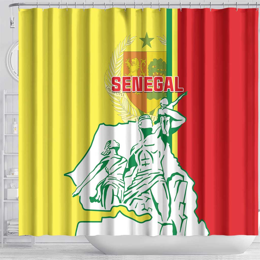 Senegal Independence Day Shower Curtain - Un Peuple, Un But, Une Foi, 64th Anniversary
