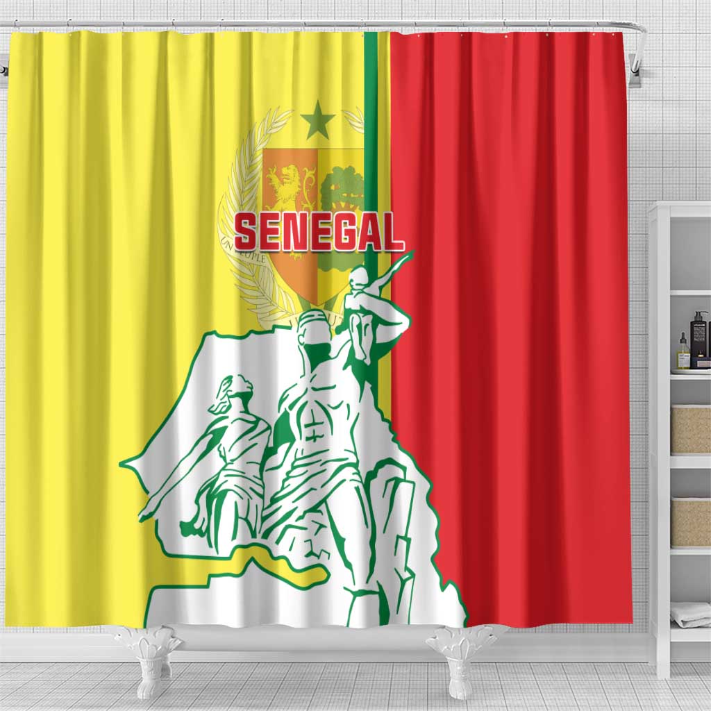 Senegal Independence Day Shower Curtain - Un Peuple, Un But, Une Foi, 64th Anniversary