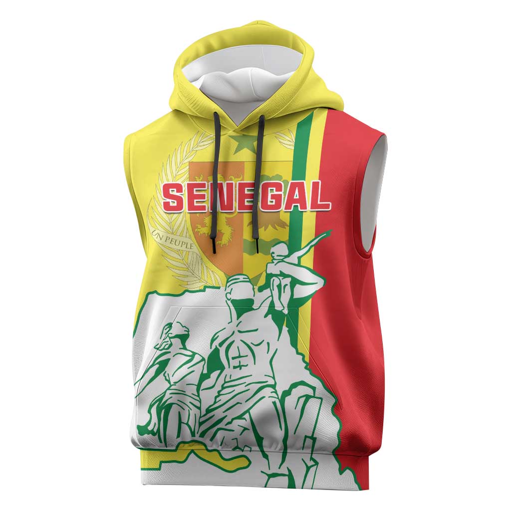 Senegal Independence Day Sleeveless Hoodie - Un Peuple, Un But, Une Foi, 64th Anniversary - African Pride