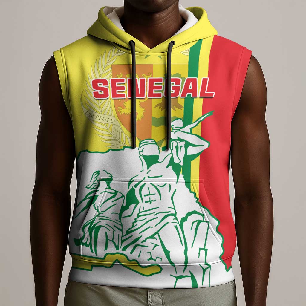 Senegal Independence Day Sleeveless Hoodie - Un Peuple, Un But, Une Foi, 64th Anniversary - African Pride