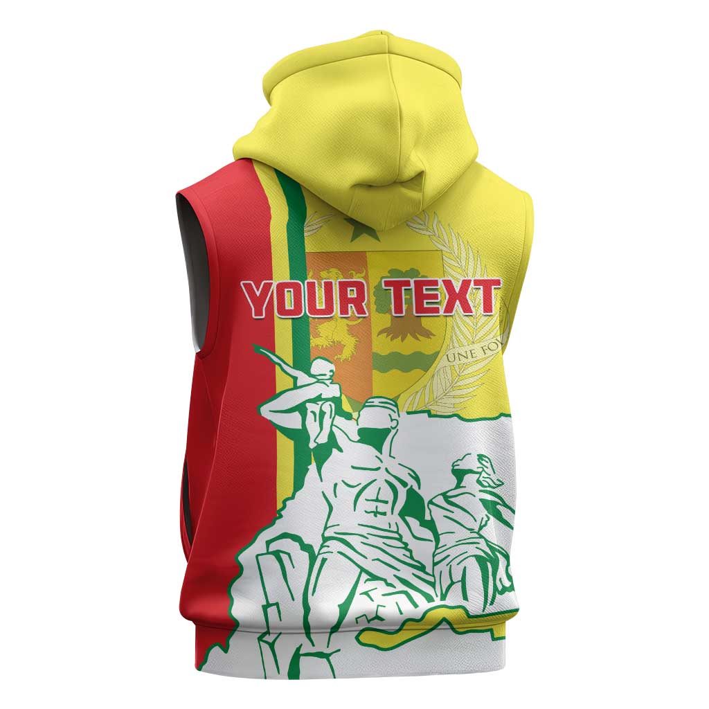 Senegal Independence Day Sleeveless Zip Hoodie - Un Peuple, Un But, Une Foi, 64th Anniversary - African Pride