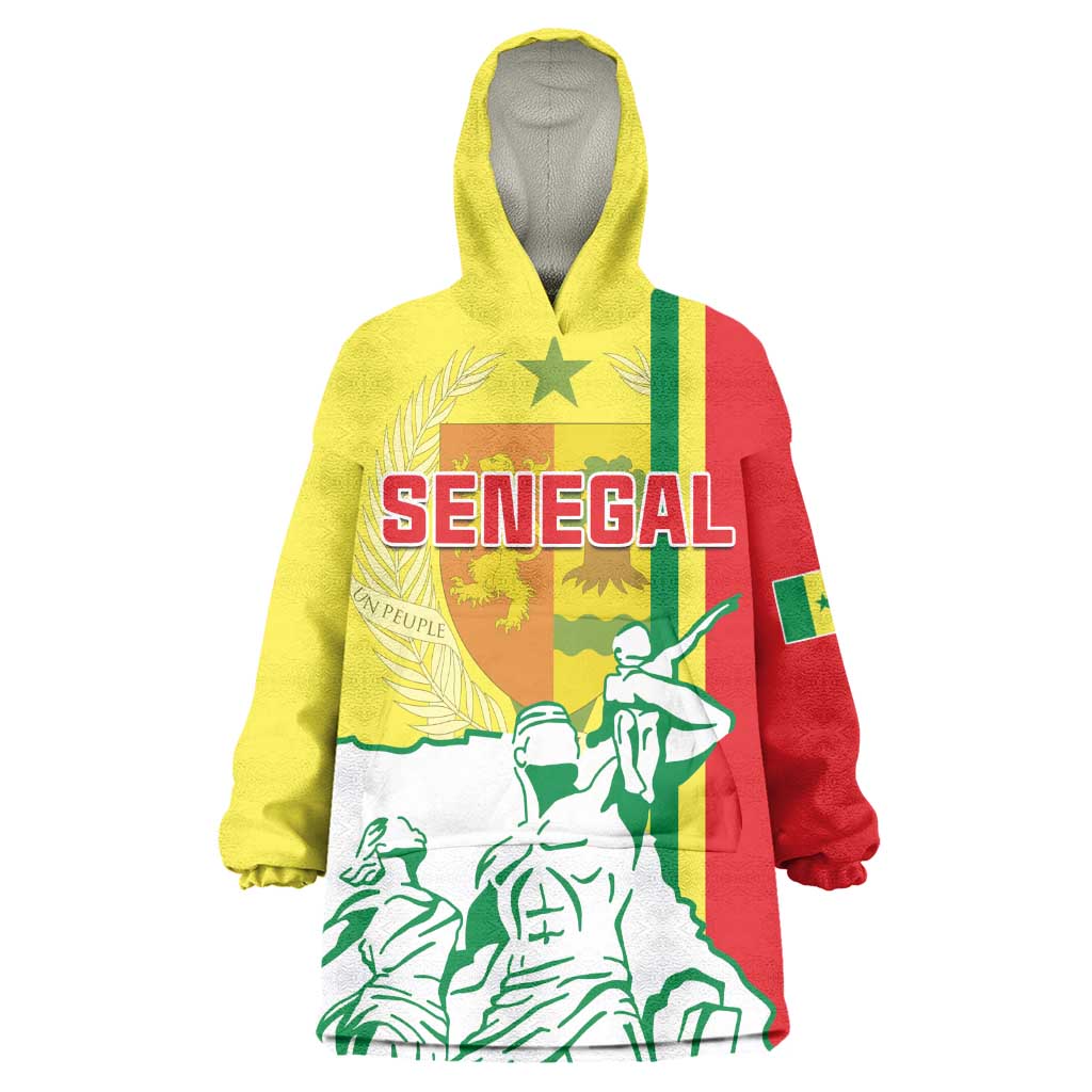 Senegal Independence Day Wearable Blanket Hoodie - Un Peuple, Un But, Une Foi, 64th Anniversary