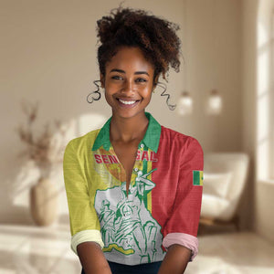 Senegal Independence Day Women Casual Shirt - Un Peuple, Un But, Une Foi, 64th Anniversary LT01