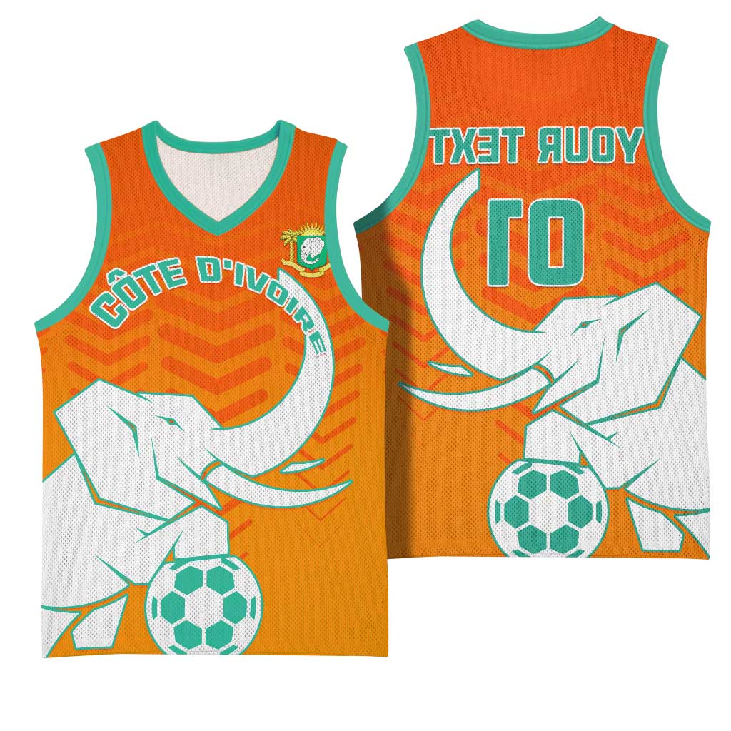 Ivory Coast Football Basketball Jersey - Go Les Elephants - African Pride
