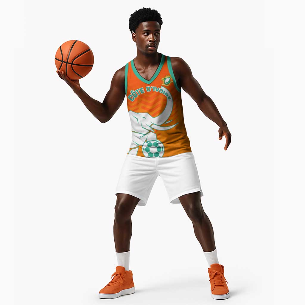 Ivory Coast Football Basketball Jersey - Go Les Elephants - African Pride