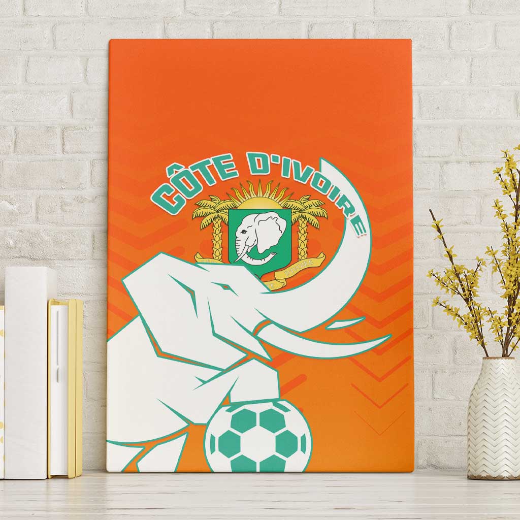 Ivory Coast Football Canvas Wall Art - Go Les Elephants