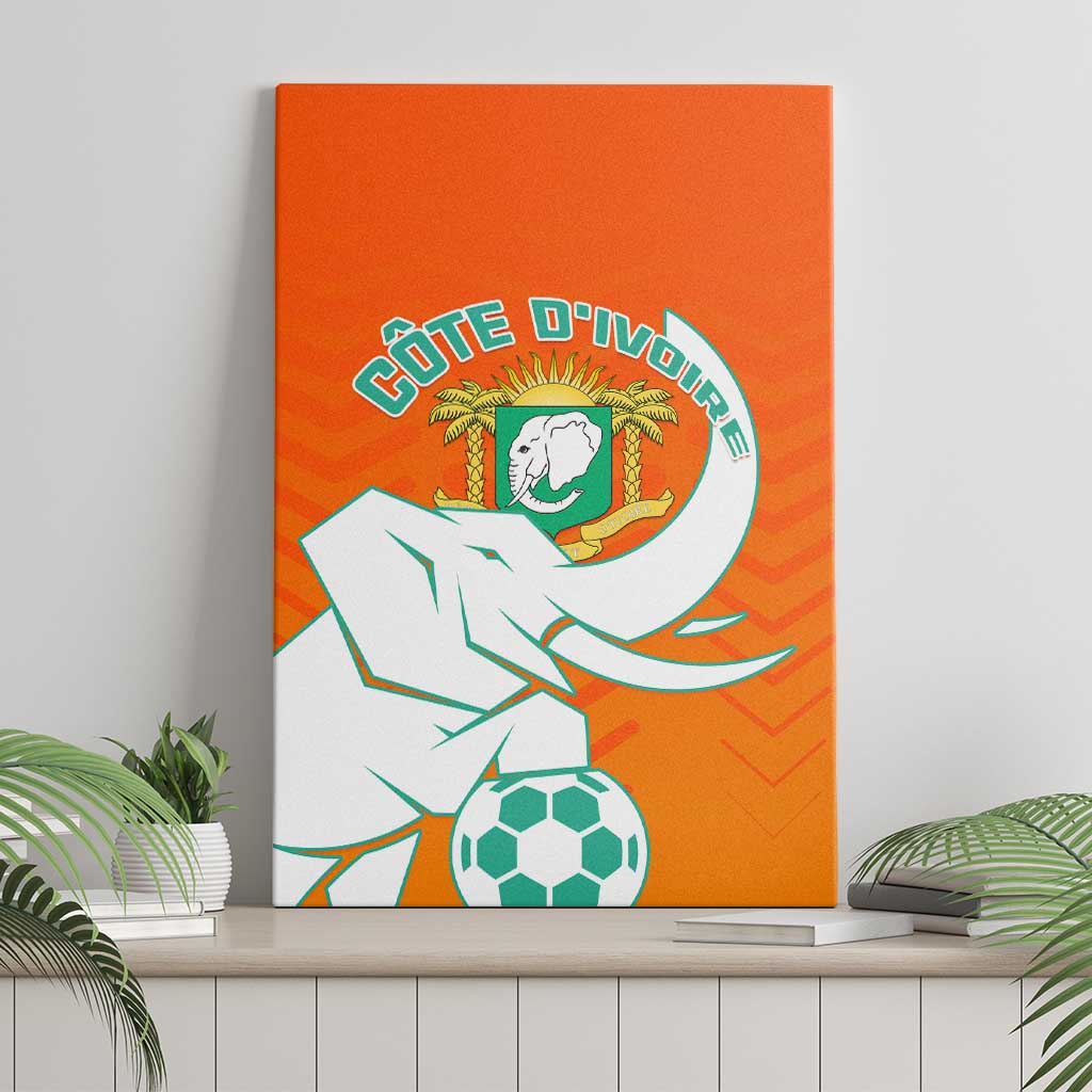 Ivory Coast Football Canvas Wall Art - Go Les Elephants