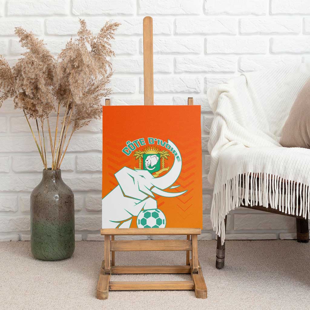 Ivory Coast Football Canvas Wall Art - Go Les Elephants
