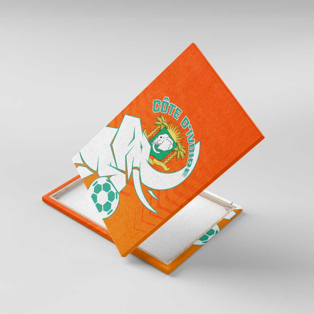 Ivory Coast Football Canvas Wall Art - Go Les Elephants