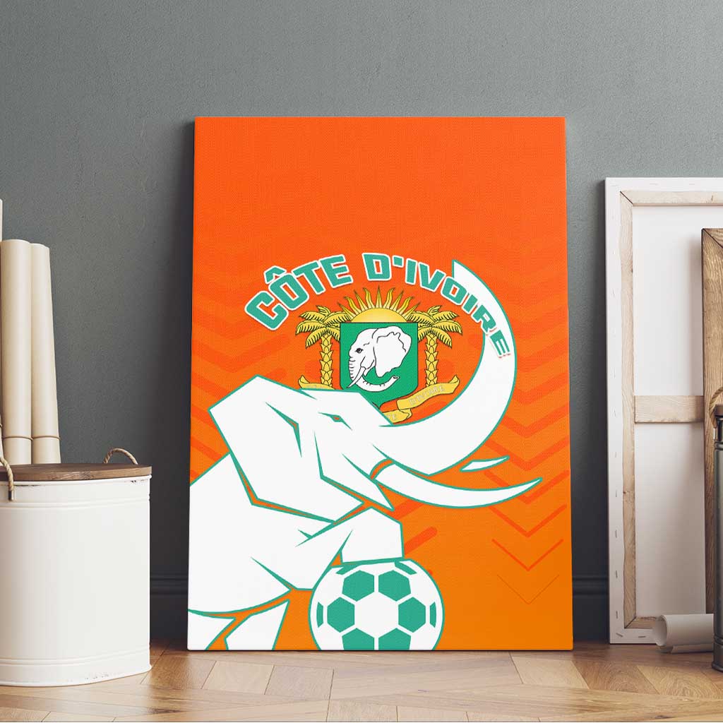 Ivory Coast Football Canvas Wall Art - Go Les Elephants