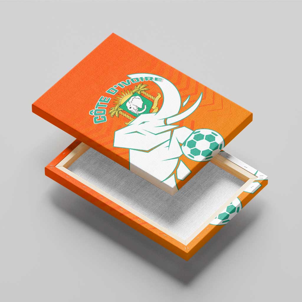 Ivory Coast Football Canvas Wall Art - Go Les Elephants