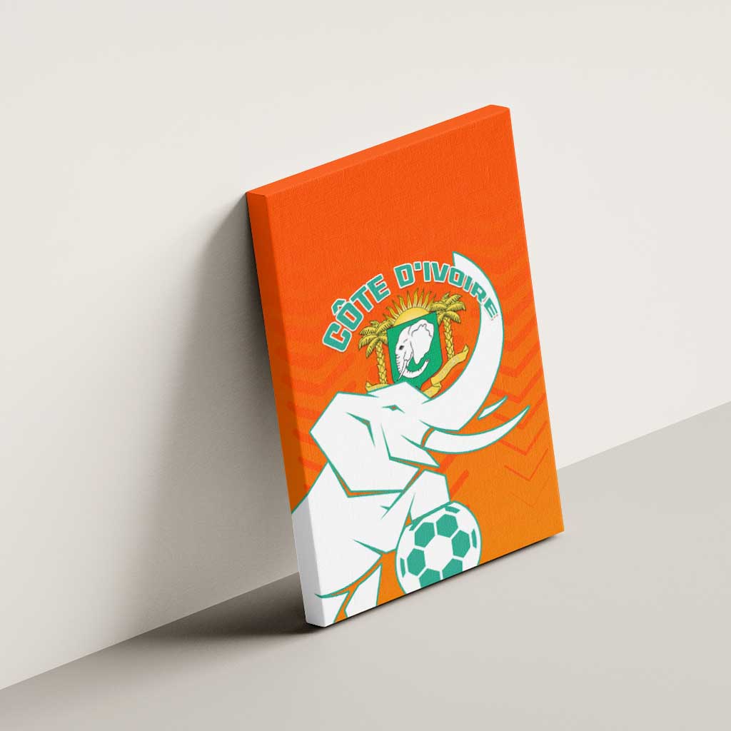 Ivory Coast Football Canvas Wall Art - Go Les Elephants