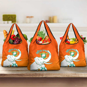 Ivory Coast Football Grocery Bag - Go Les Elephants