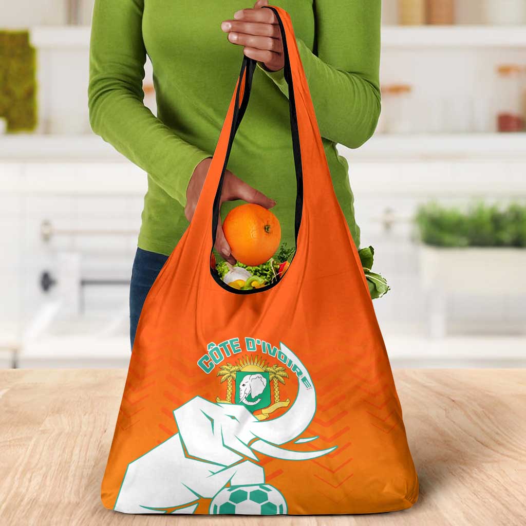 Ivory Coast Football Grocery Bag - Go Les Elephants