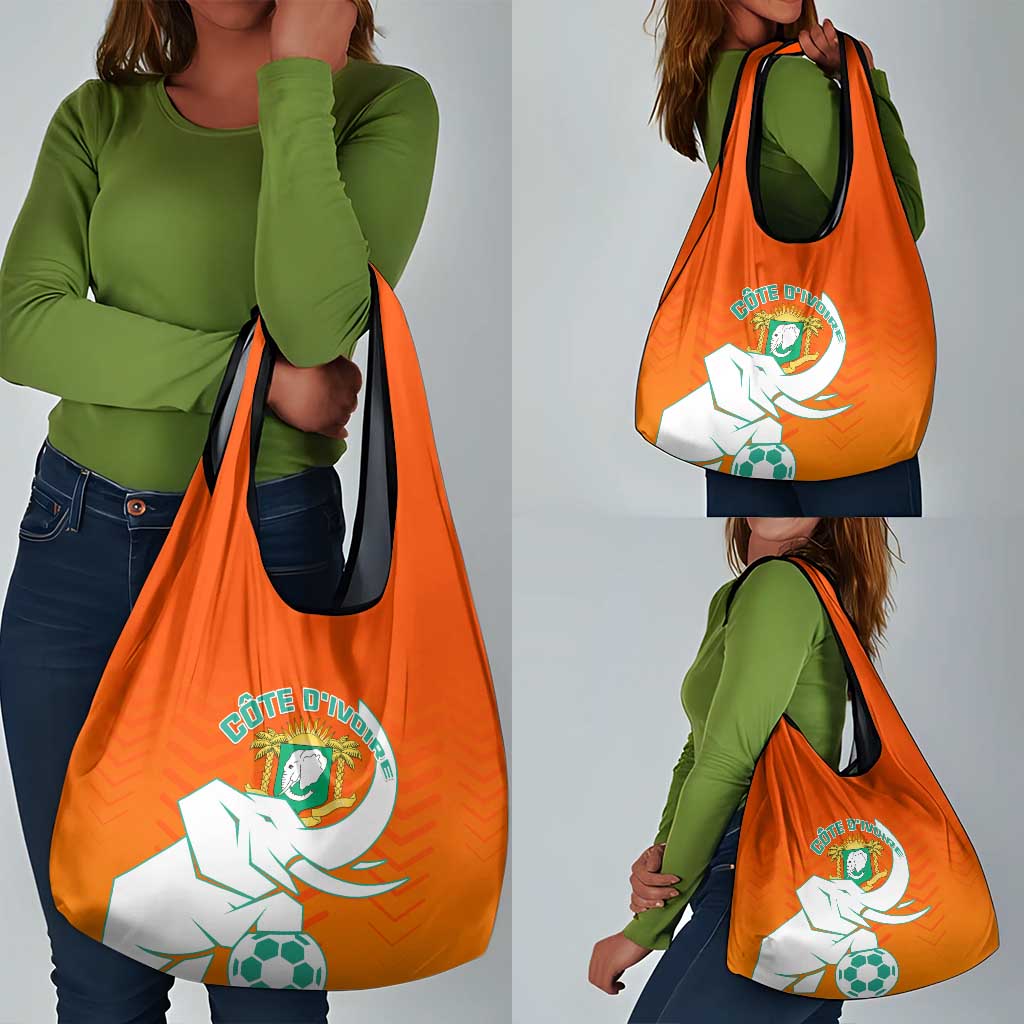 Ivory Coast Football Grocery Bag - Go Les Elephants