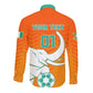 Ivory Coast Football Long Sleeve Button Shirt - Go Les Elephants