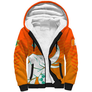 Ivory Coast Football Sherpa Hoodie - Go Les Elephants