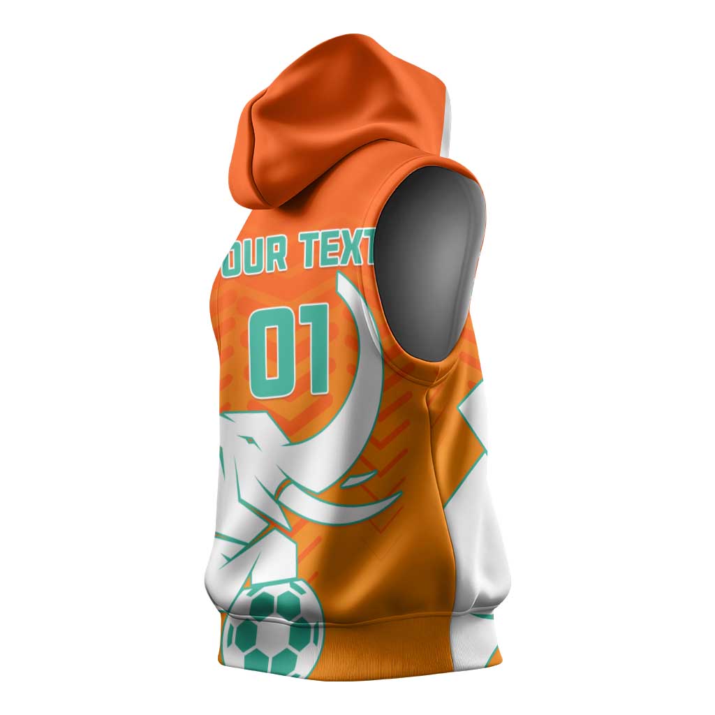 Ivory Coast Football Sleeveless Hoodie - Go Les Elephants - African Pride
