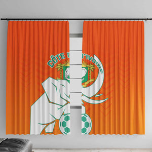 Ivory Coast Football Window Curtain - Go Les Elephants