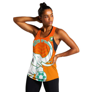 Ivory Coast Football Women Racerback Tank - Go Les Elephants