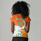Ivory Coast Football Women V-Neck T-Shirt - Go Les Elephants