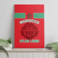 Morocco Football Canvas Wall Art - Go The Atlas Lions