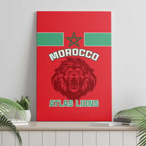 Morocco Football Canvas Wall Art - Go The Atlas Lions