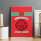 Morocco Football Canvas Wall Art - Go The Atlas Lions