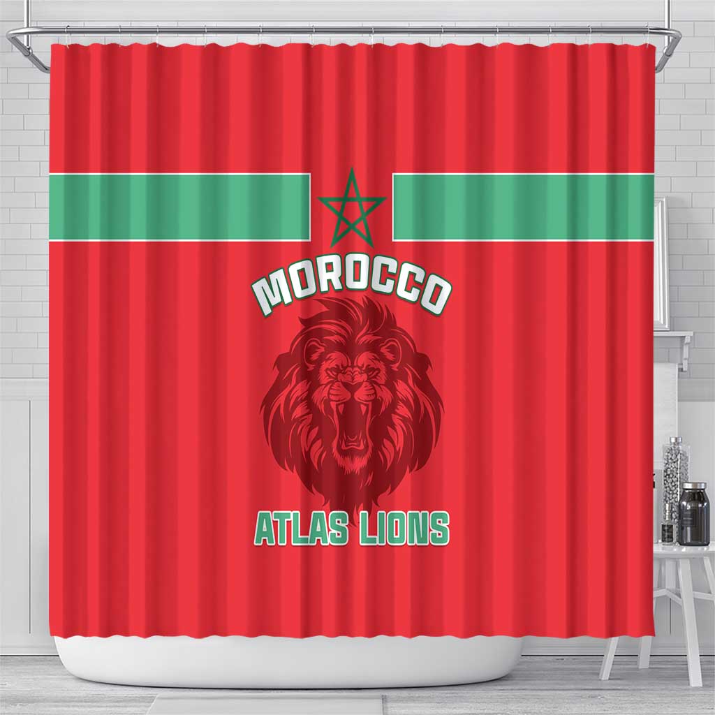 Morocco Football Shower Curtain - Go The Atlas Lions